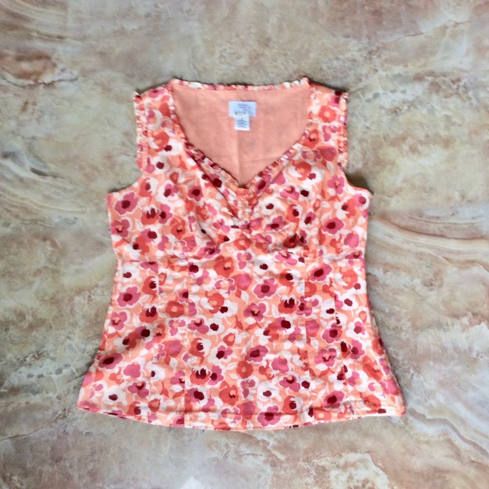 Ann Taylor Loft Floral Top size: 8